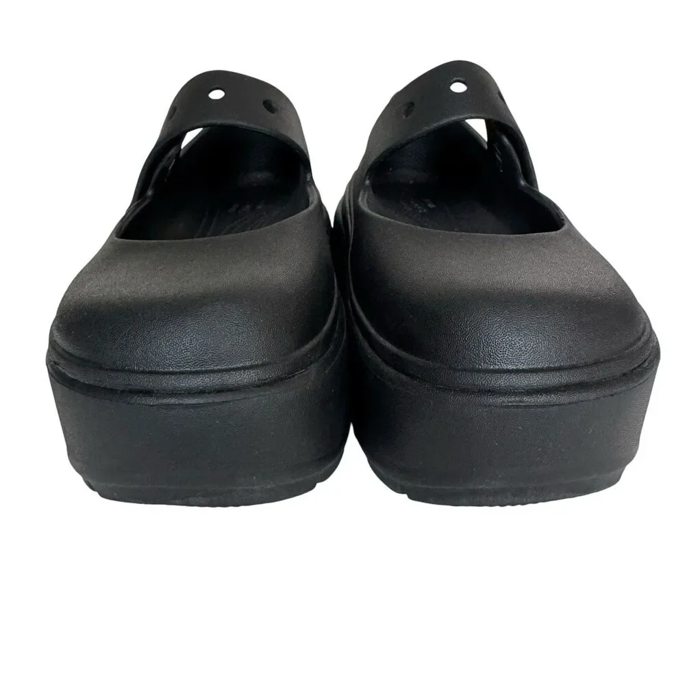 Crocs Stomp Mary Jane Platform Shoe Womens Size 11 Black Harajuku Cosplay Grunge